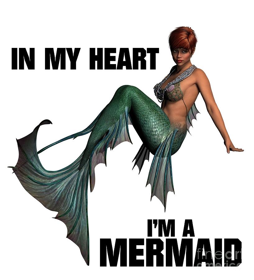 In My Heart Im A Mermaid Digital Art