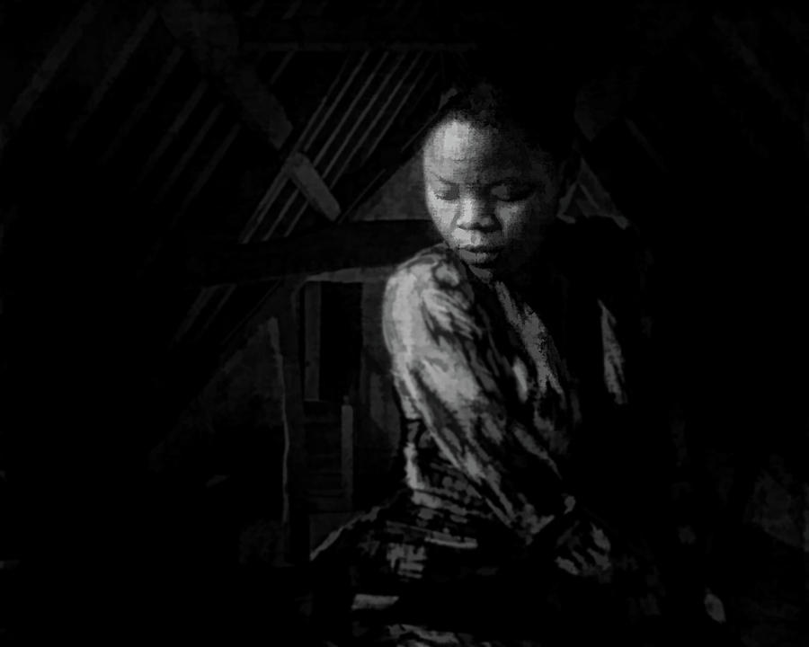 In My Room Black and White by Terry Fleckney In My Room Black and White by Terry Fleckney