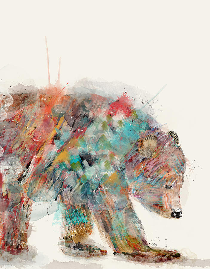 Bears Painting - In Nature Bear by Bri Buckley