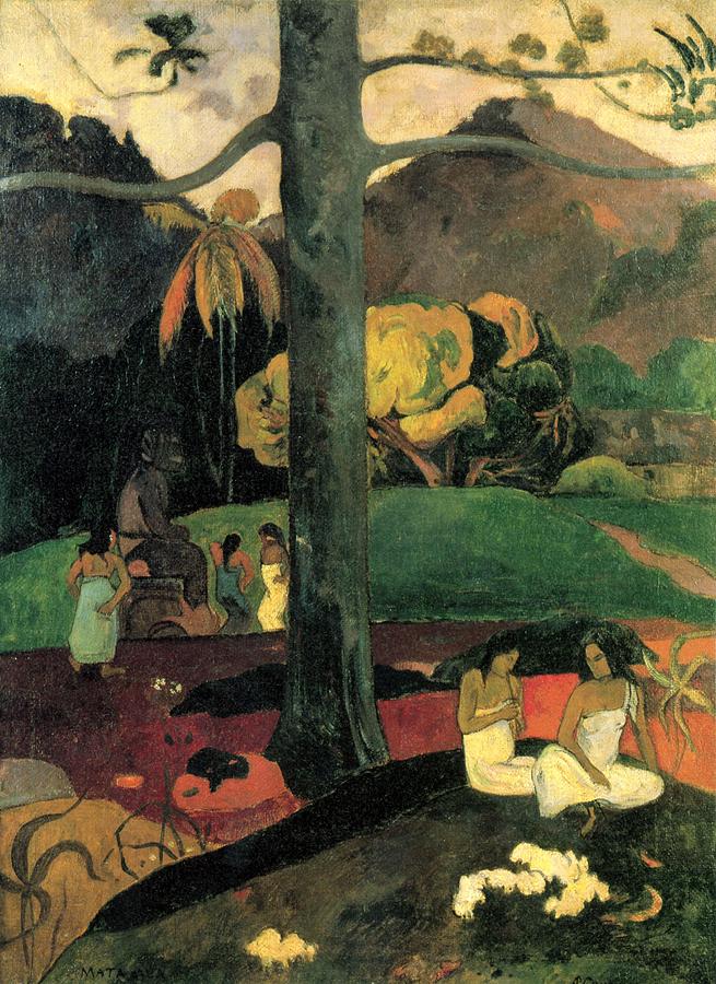 Paul Gauguin Painting - In Old Times by Paul Gauguin