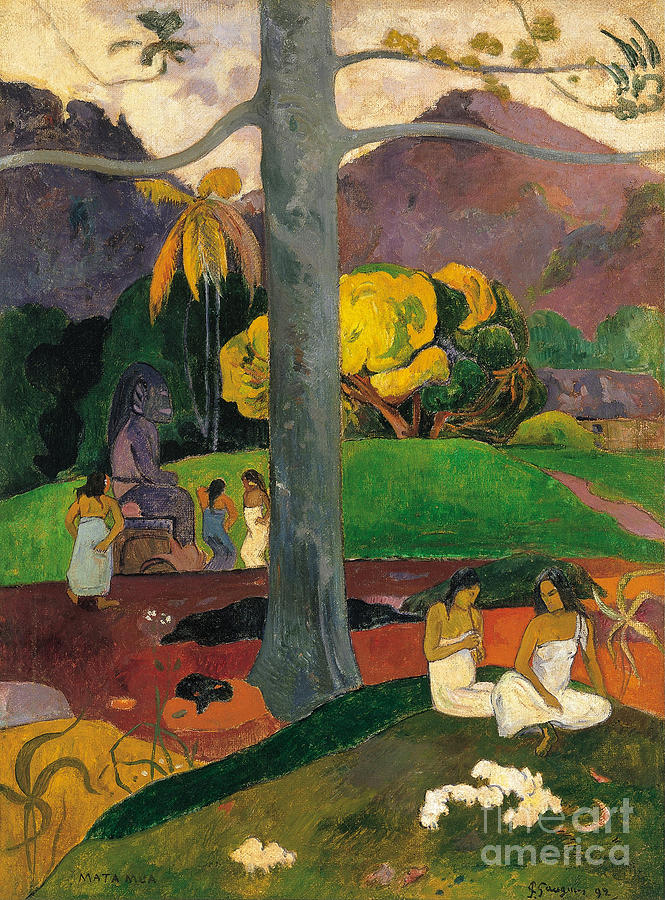 In Olden Times, Mata Mua Painting by Paul Gauguin