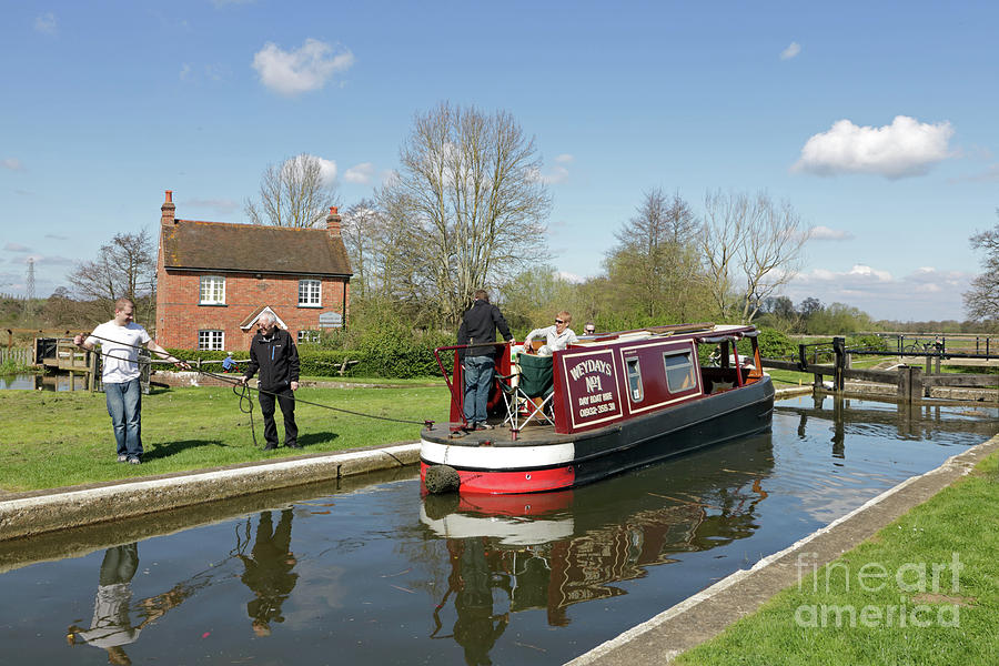 In Papercourt Lock on the Wey Navigations Photograph by Julia Gavin
