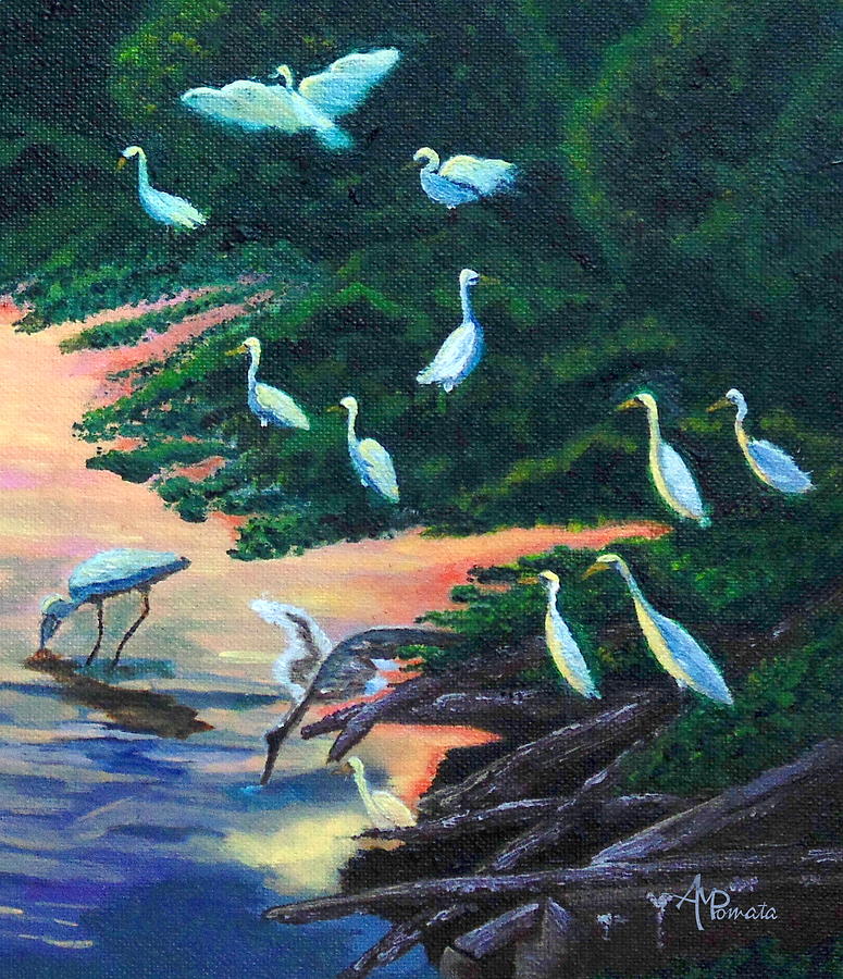 In Paradise Painting by Angeles M Pomata