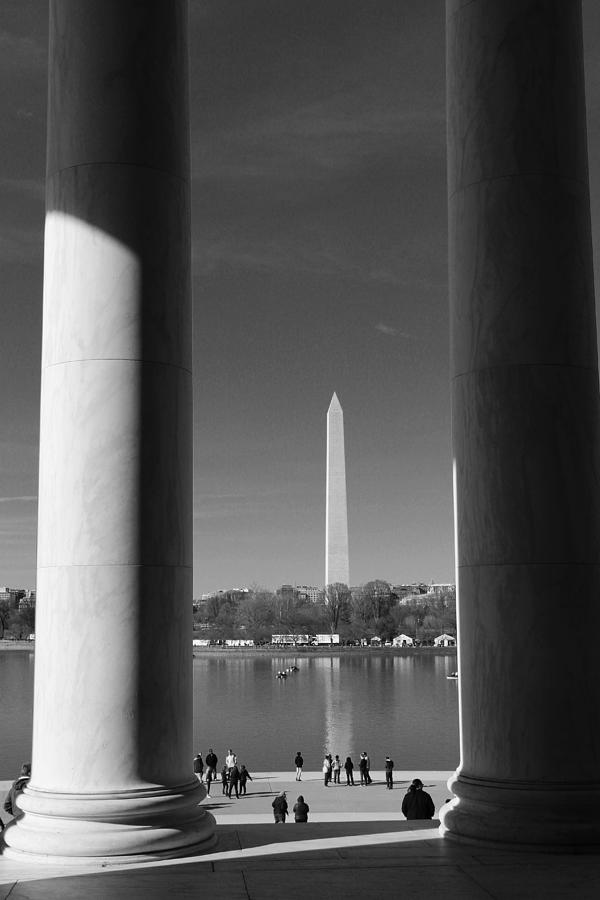 Washington Monument Photograph - In Pillars Frame by Iryna Goodall