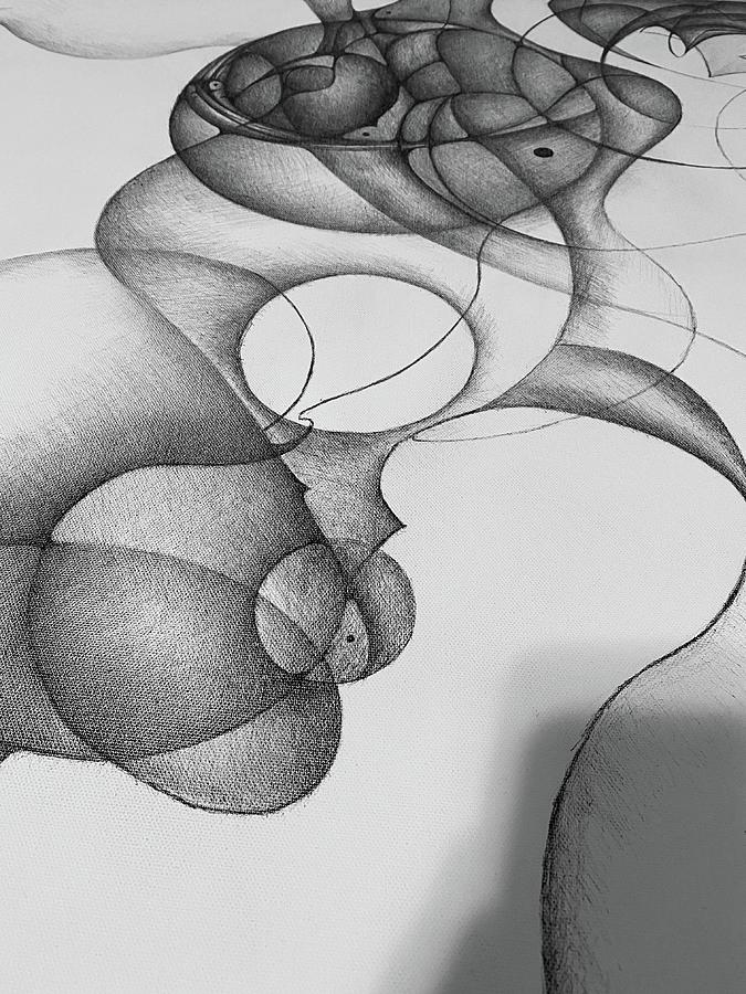 Ballpoint Drawing On Dress In Progress Digital Art by Jack Dillhunt
