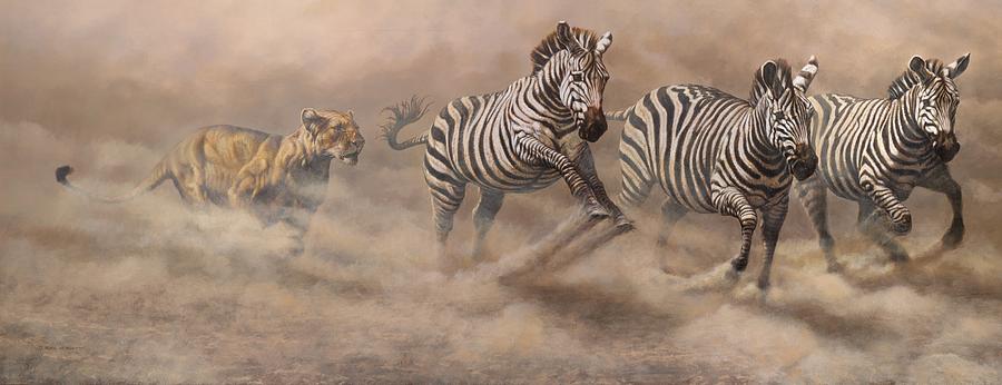 In Pursuit Painting by Alan M Hunt