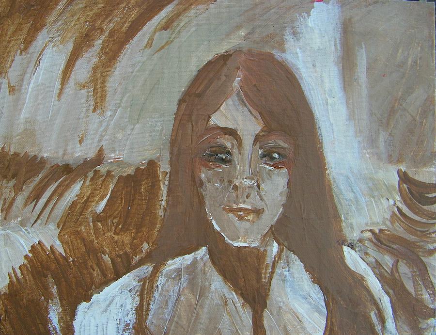 In Retrospect--Self Portrait at 20 Painting by Judith Redman