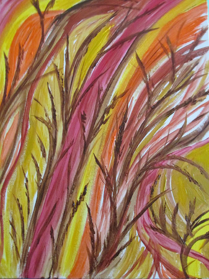 In Rushes Fall Painting by Sharyn Winters