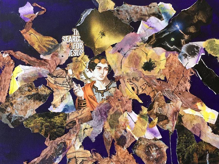 Collage Painting - In Search of Jesus by Marge Healy