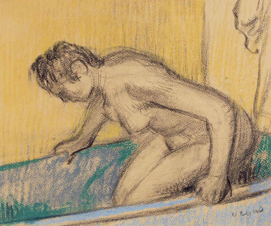 Edgar Degas Drawing - In the Bath by Edgar Degas