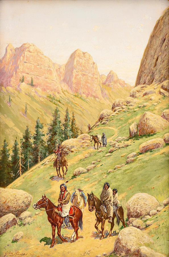 In the Big Foot Canyon Drawing by John Hauser