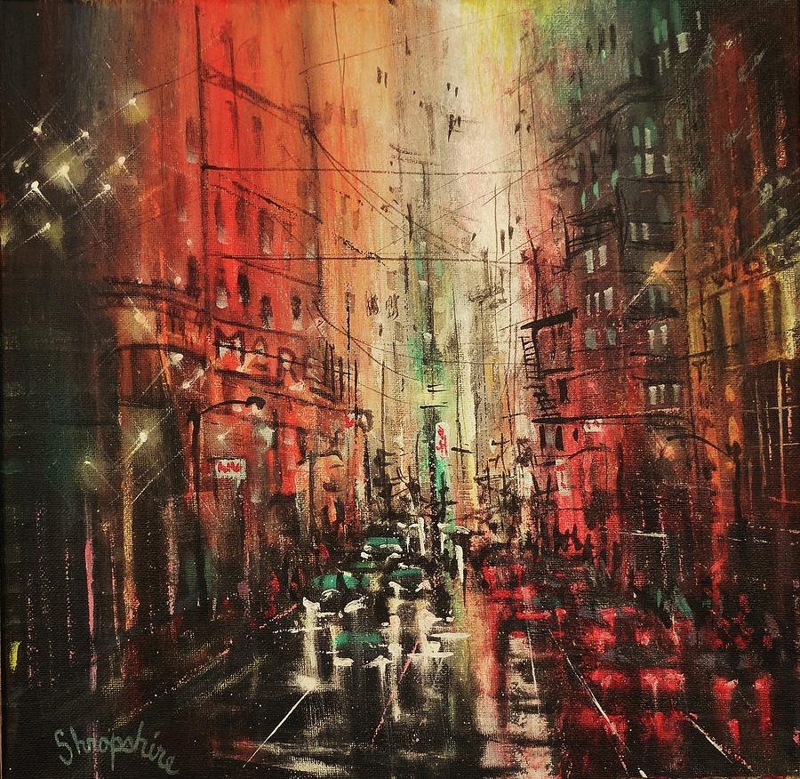 In the City Again Painting by Tom Shropshire