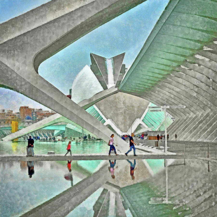 In the City of Arts and Sciences Digital Art by Digital Photographic Arts