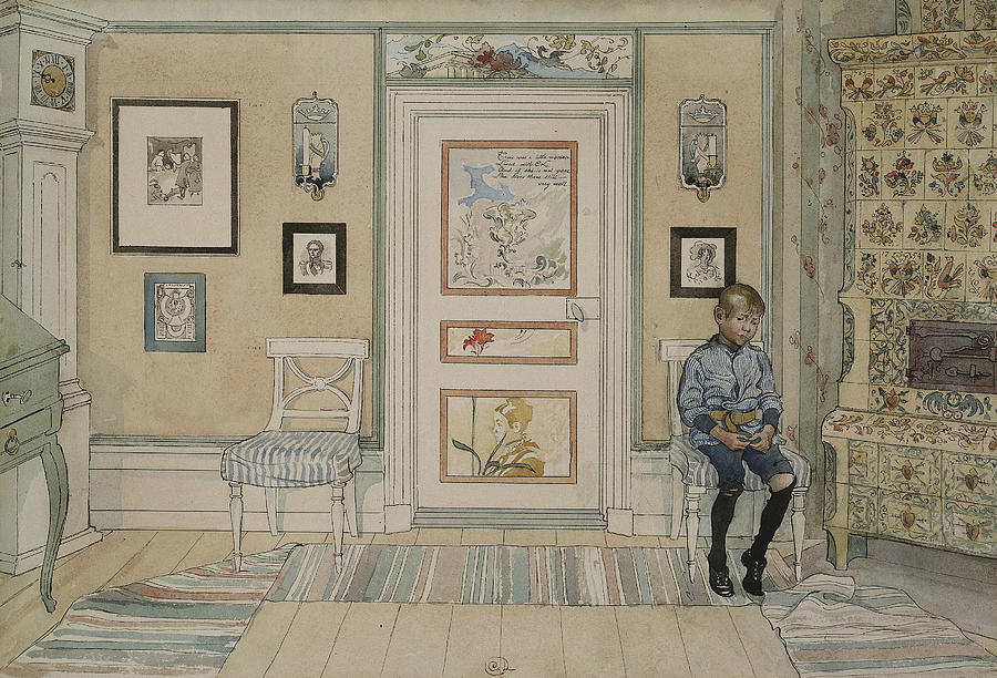 In the Corner. From A Home Painting by Carl Larsson