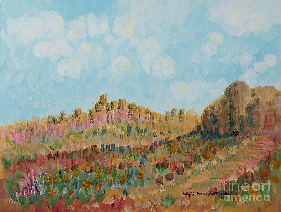 As We Passed By In the Desert Painting by Holly Carmichael