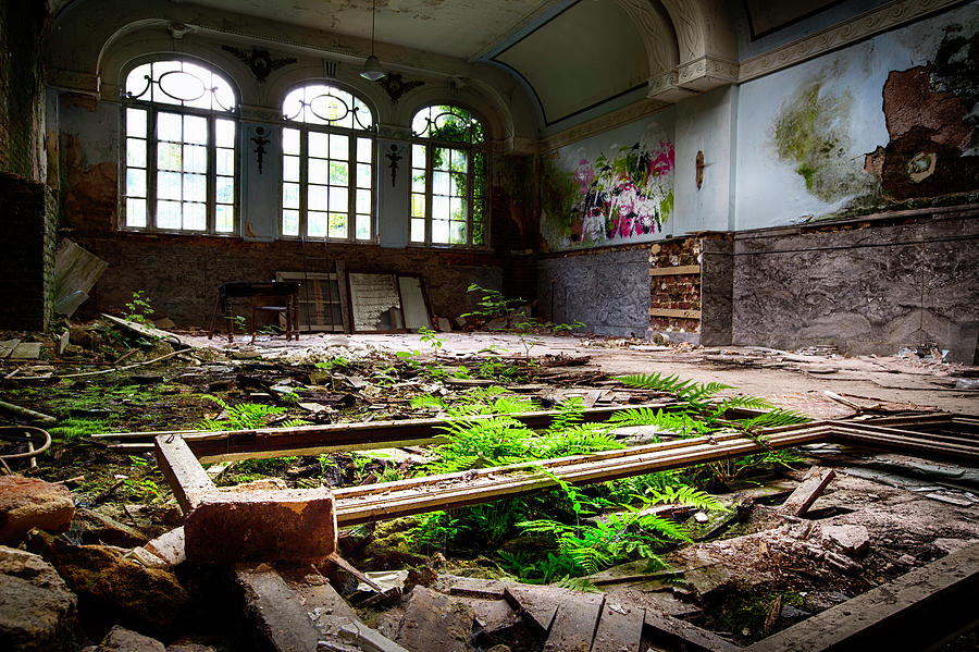 Architecture Photograph - In the end nature always wins - urbex abandoned building by Dirk Ercken