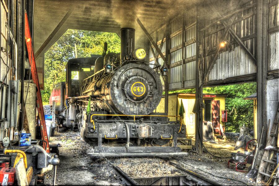 In the engine shed steaming up Photograph by Paul W Faust - Impressions of Light