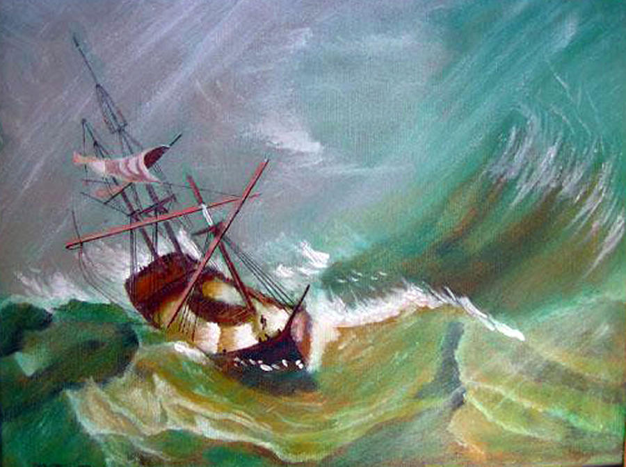 In the Eye of the Storm Painting by Richard Le Page