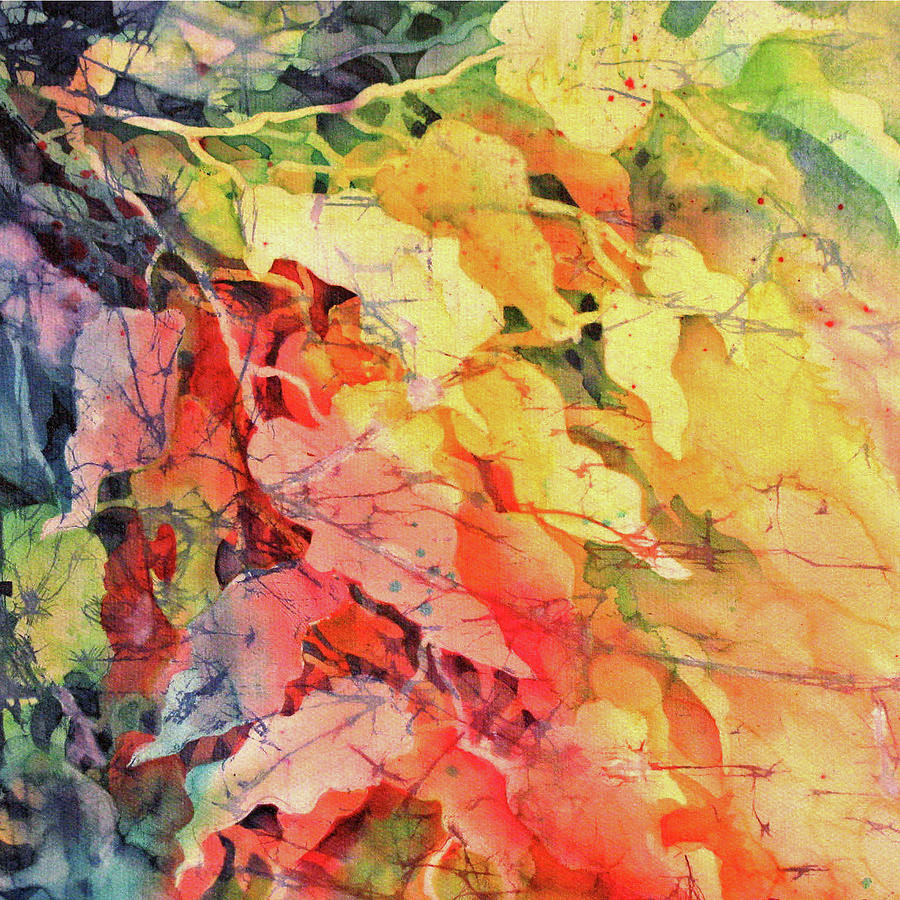 In The Flow Of Leaves Painting by Deborah Younglao
