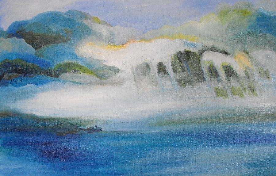 In the Fog Painting by L R B