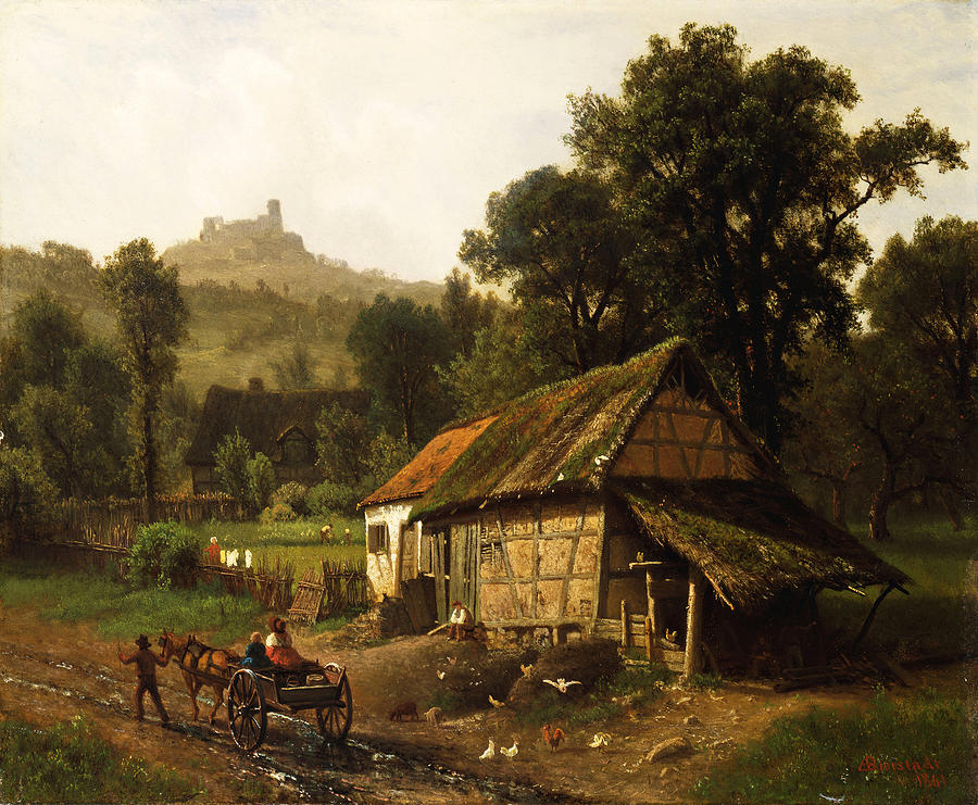 In the Foothills Painting by Albert Bierstadt