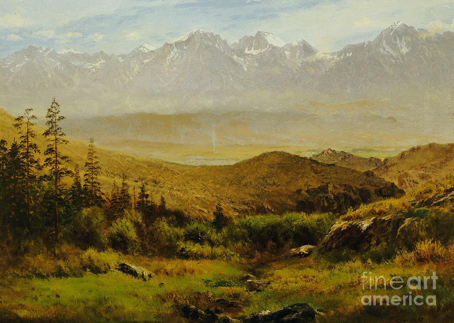 Albert Bierstadt  Painting - In the Foothills of the Rockies by Albert Bierstadt