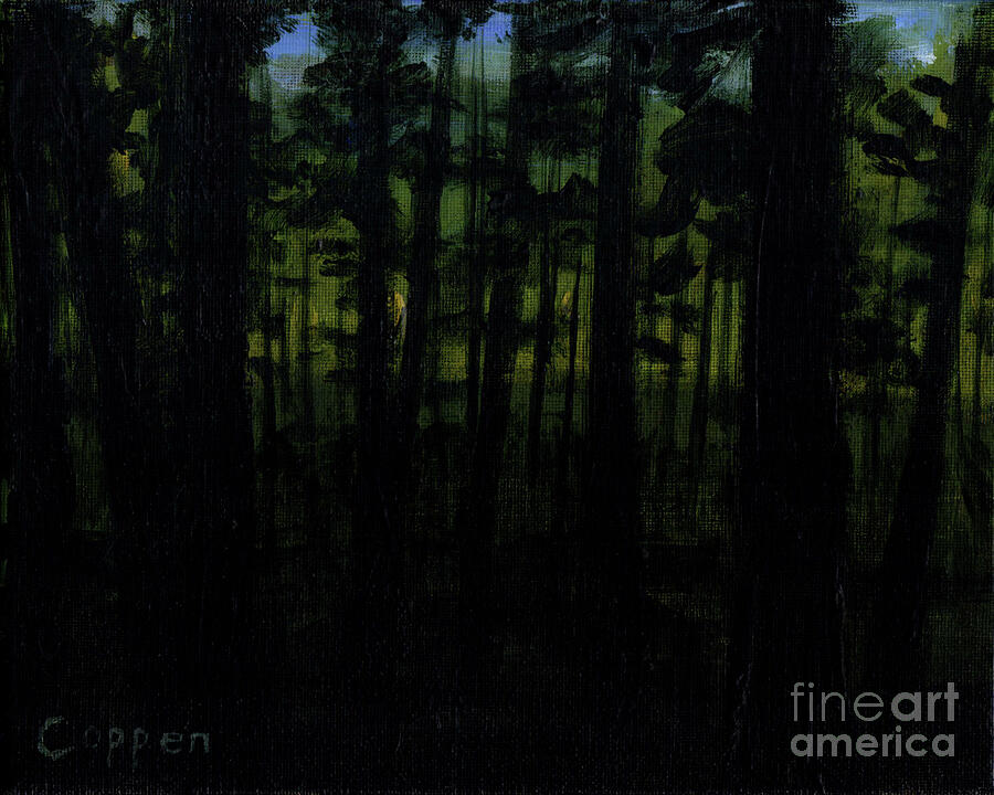 In the Forest at Night Painting by Robert Coppen