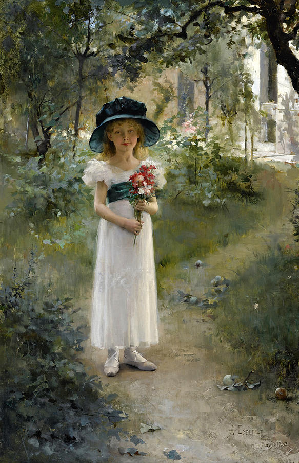 In the Garden Painting by Albert Edelfelt