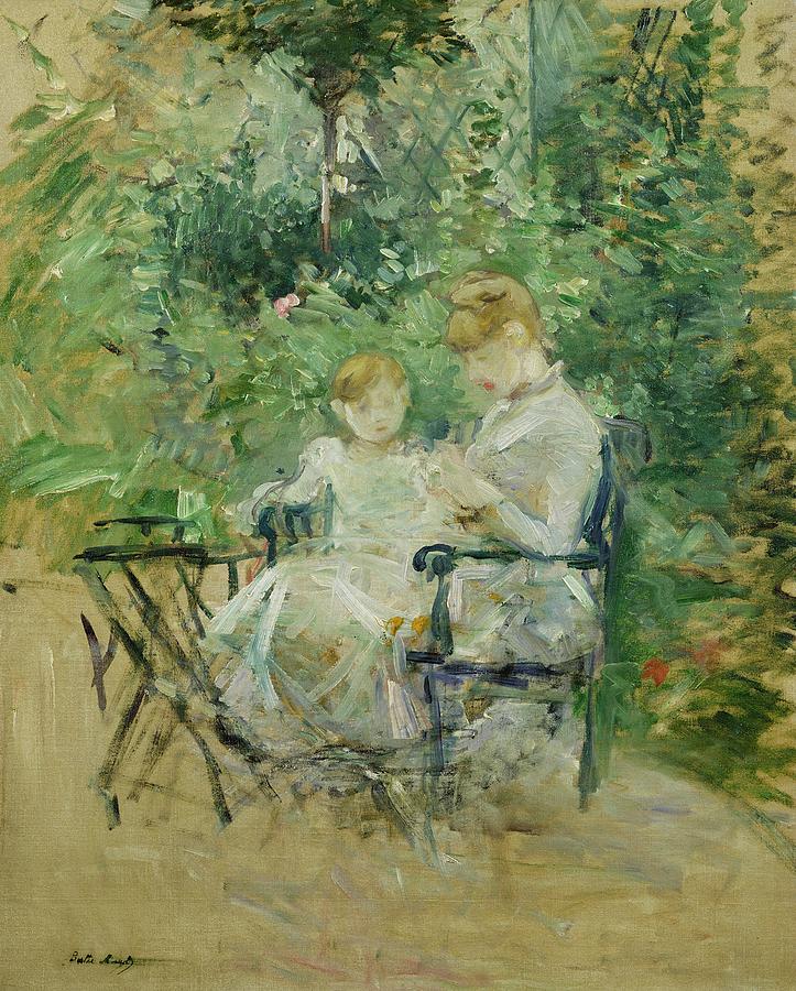 Berthe Morisot Painting - In the Garden by Berthe Morisot