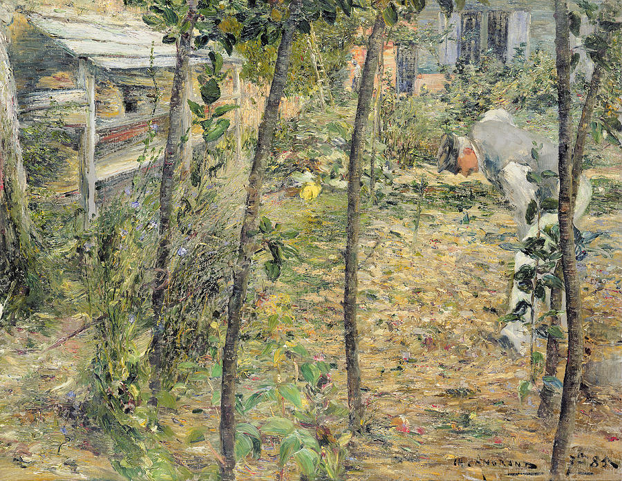 Tree Painting - In the Garden by Charles Angrand