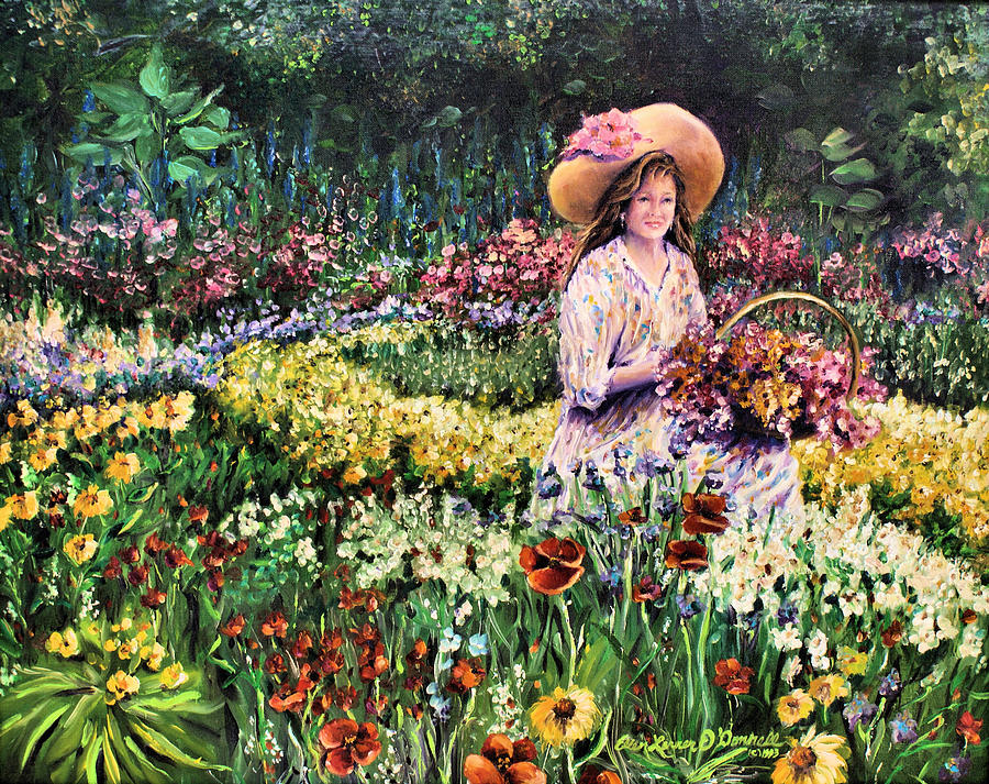 Rose Painting - In The Garden by Ellen Lerner ODonnell