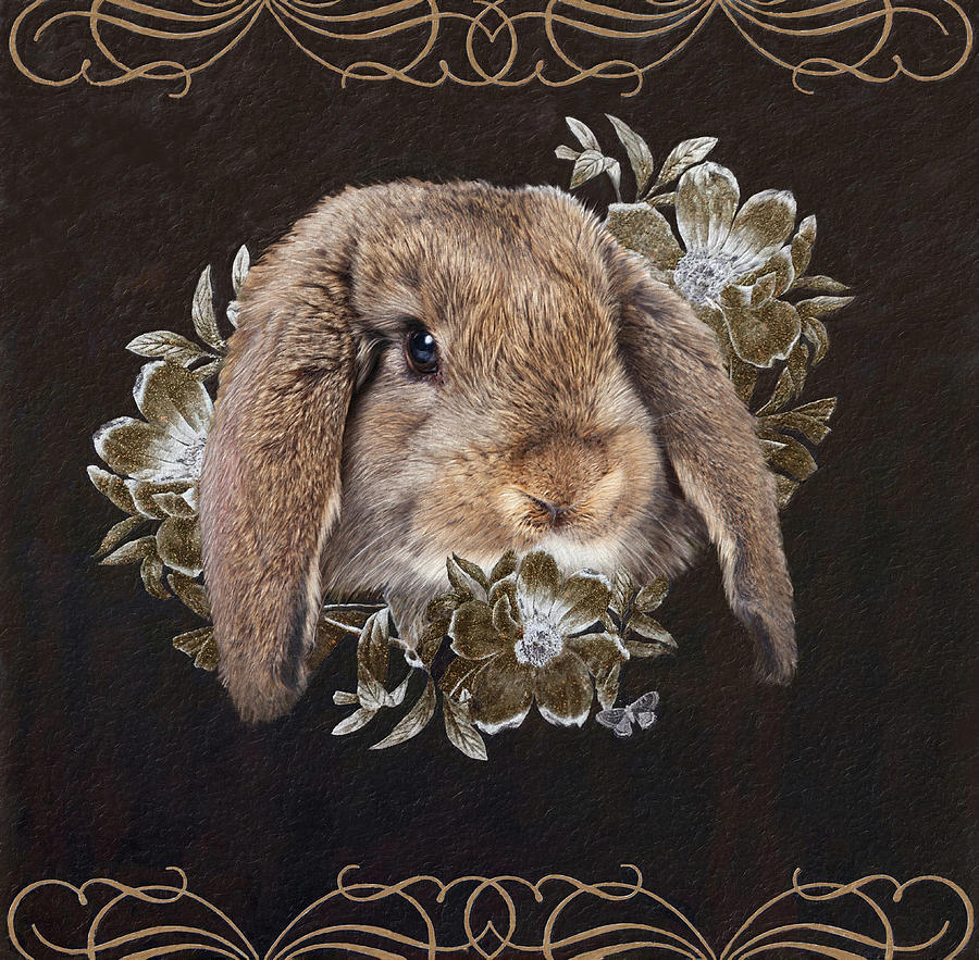 Rabbit Painting - In the Garden of Whispers by Portraits By NC