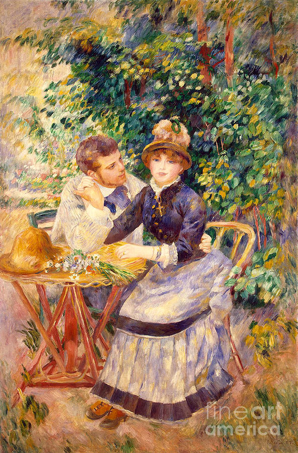 Pierre Auguste Renoir Painting - In the Garden by Pierre Auguste Renoir