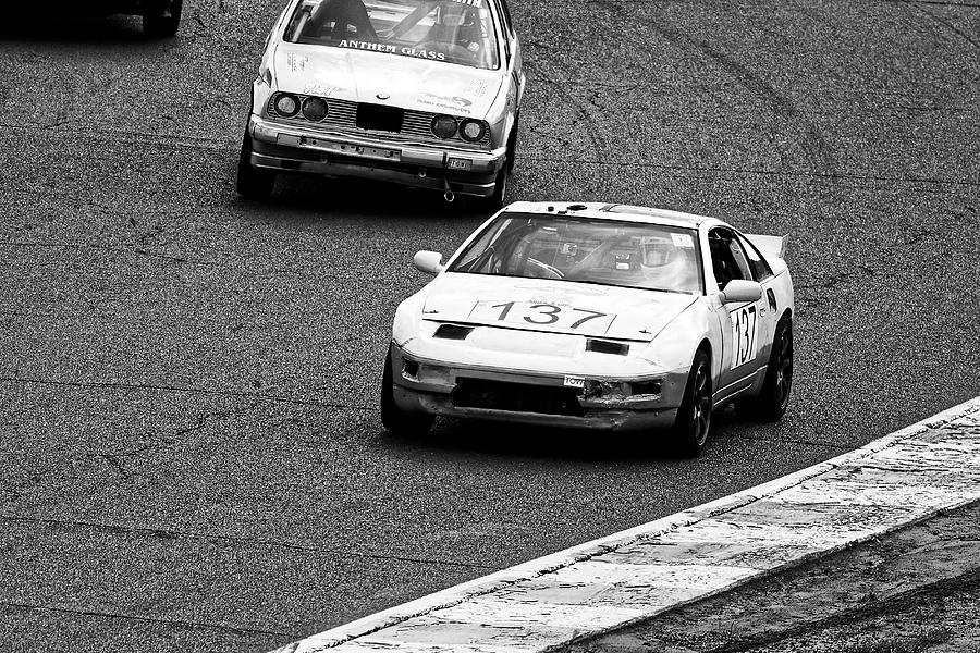 In The Groove -- Nissan 300ZX at the 24 Hours of LeMons Race in Sonoma, California Photograph by Darin Volpe