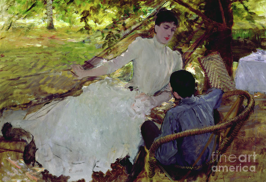Impressionism Painting - In the Hammock II, 1884 by Giuseppe Nittis