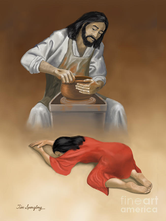 Jesus Christ Painting - In the Hands Of The Potter by Timothy Spongberg