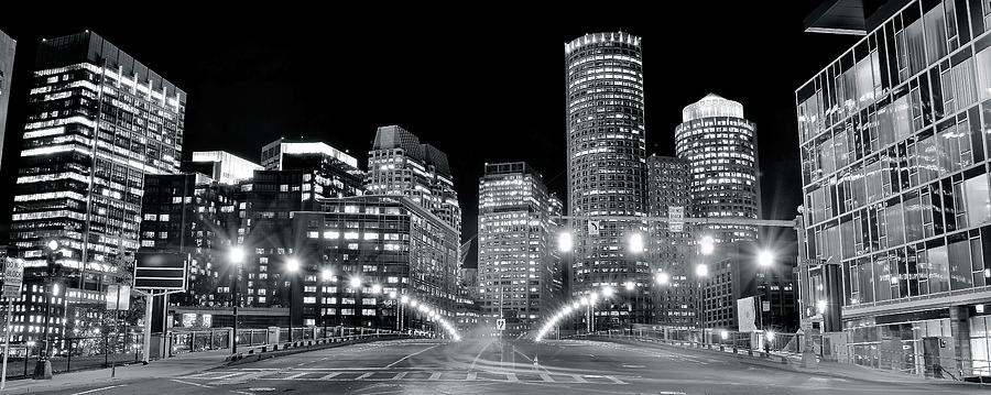 Boston Photograph - In the Heart of a Black and White Town by Frozen in Time Fine Art Photography