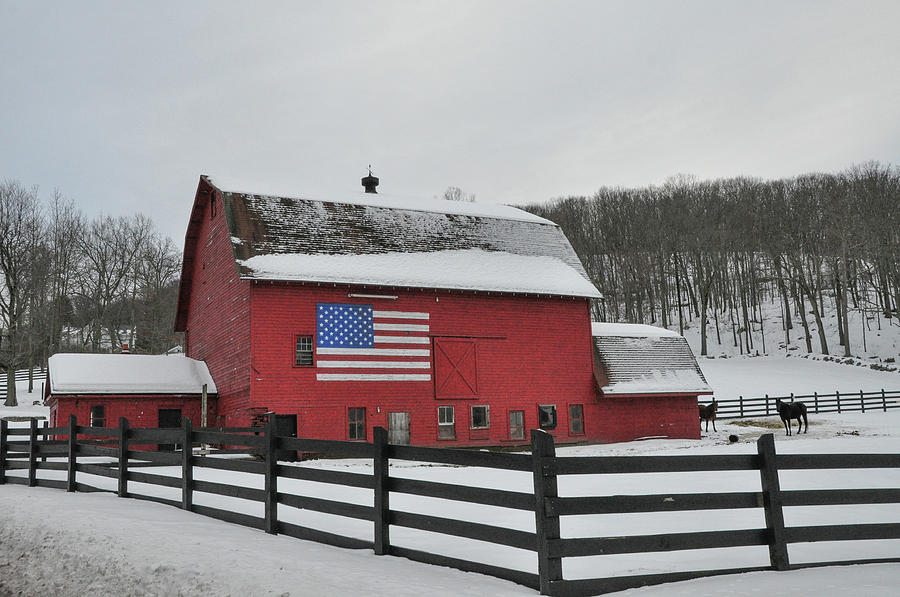 In the Heart of the Country - American Barn Photograph by Bill Cannon