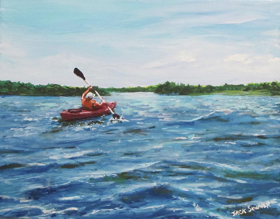 In the Kayak Painting by Jack Skinner