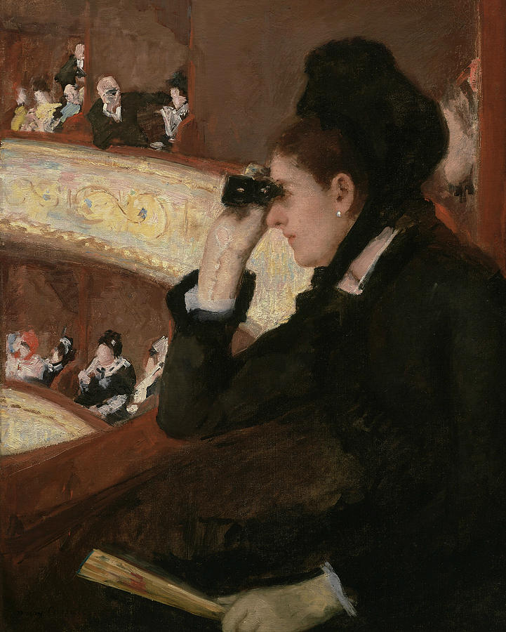 In the Loge, from 1878 Painting by Mary Cassatt