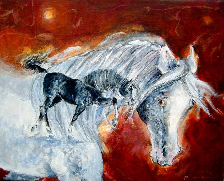 Horse Painting - In The Mane by Mary Armstrong