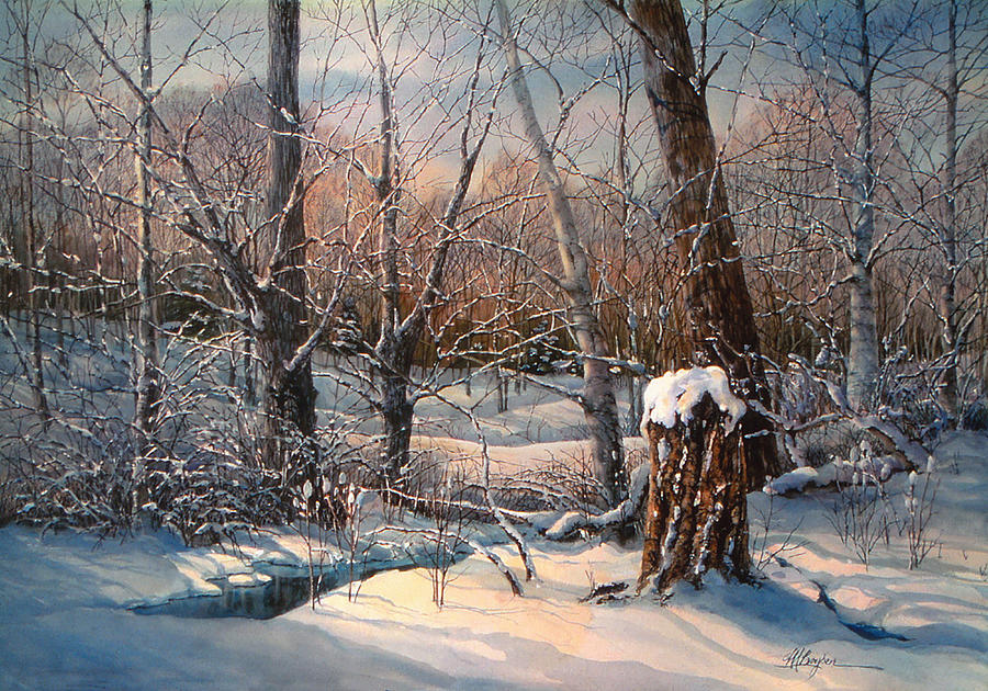 In the Midst of Winter Painting by Maryann Boysen - Fine Art America