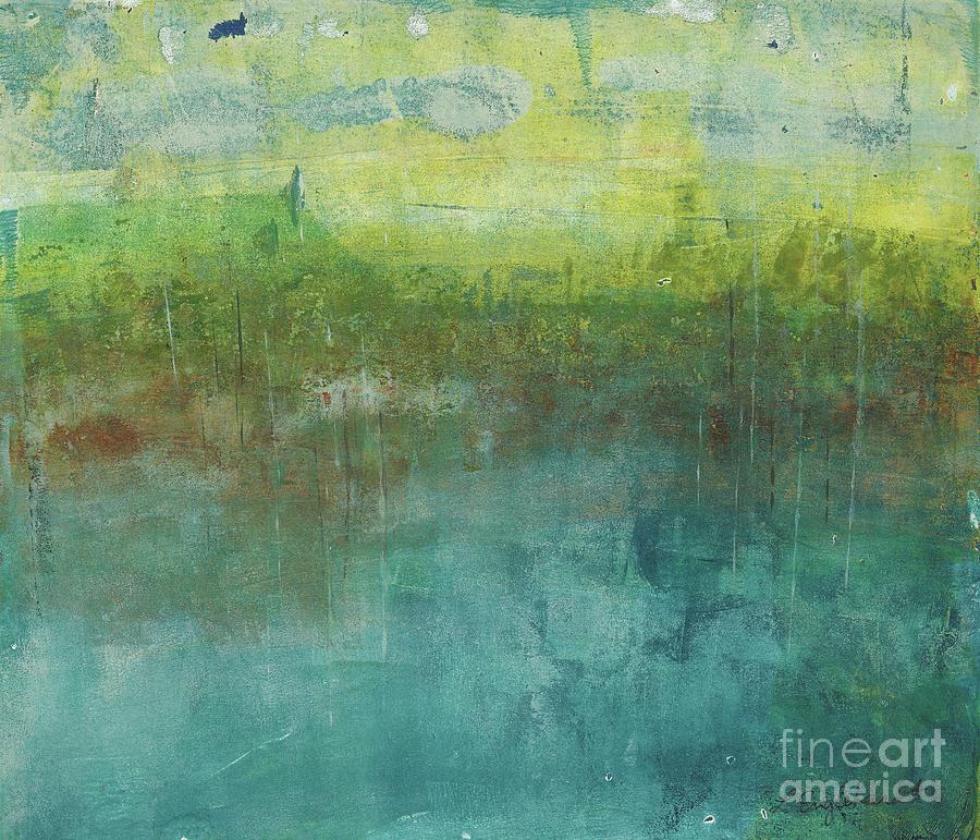 Abstract Painting - Through The Mist 2 by Laurel Englehardt
