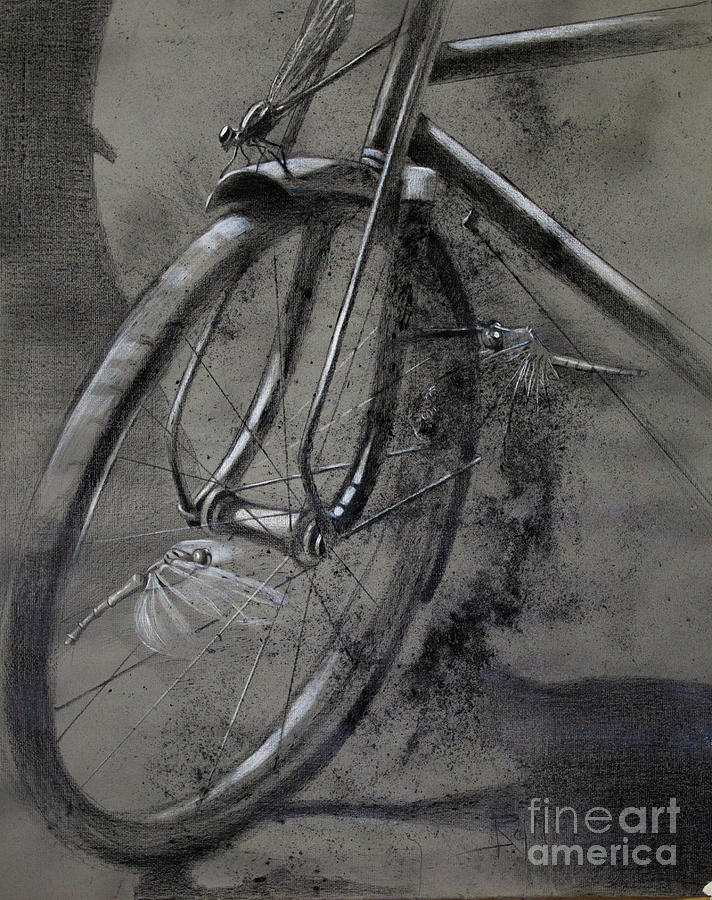 Cycle Painting - In the Mist of Modernization 1 by Raj Maji Cycle Painting - In the Mist of Modernization 1 by Raj Maji