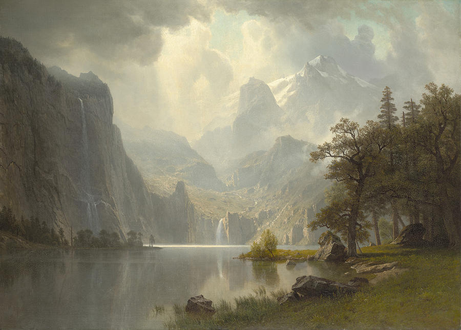 In The Mountains Painting by Albert Bierstadt