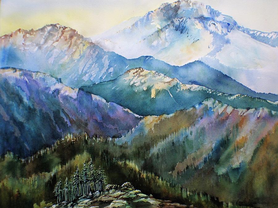 In the mountains Painting by Mary Lou McCambridge