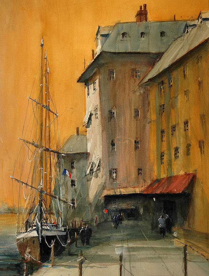 In the Port of Marseille Painting by Charles Rowland