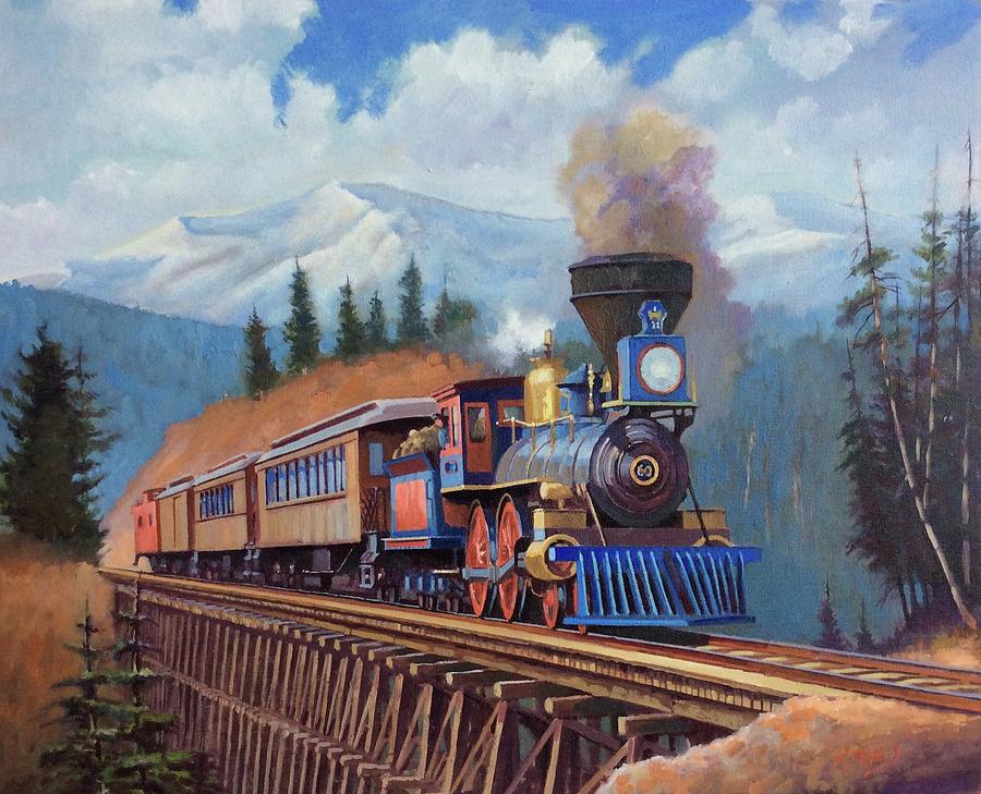 In the Rockies Painting by Mike Jeffries