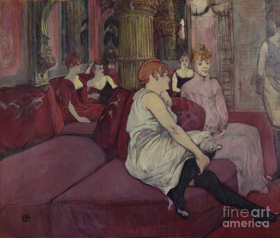 In The Salon At The Rue Des Moulins Painting by MotionAge Designs