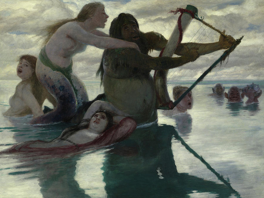 Arnold Bocklin Painting - In the Sea by Arnold Bocklin